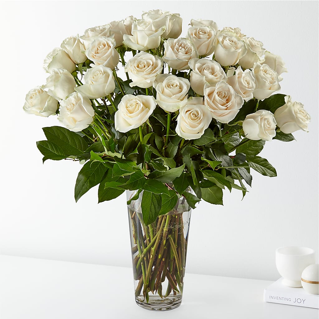 Long Stem White Rose Bouquet – Floristo Bermeo Ii, Big Lake MN