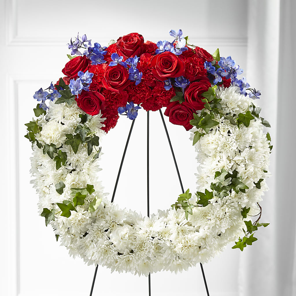 Patriotic Passion Wreath – Floristo Bermeo Ii, Big Lake MN