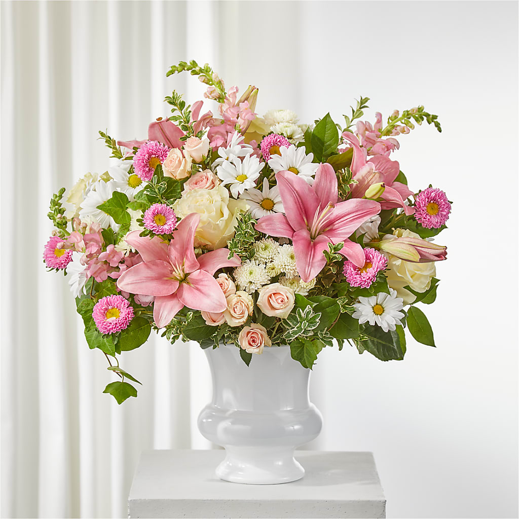 Empathetic Blooms Urn Arrangement – Floristo Bermeo Ii, Big Lake MN