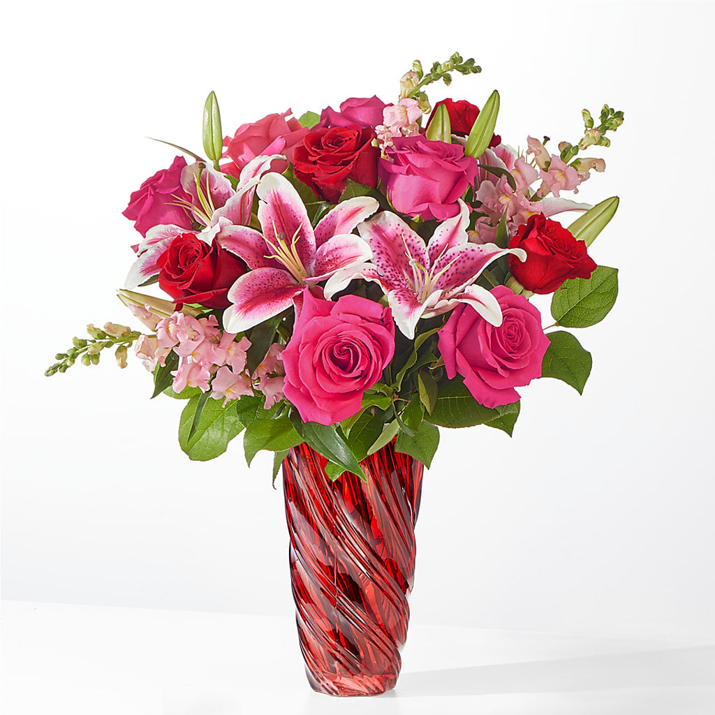 Always You Bouquet with Luxe Swirl Vase – Floristo Bermeo Ii, Big Lake MN