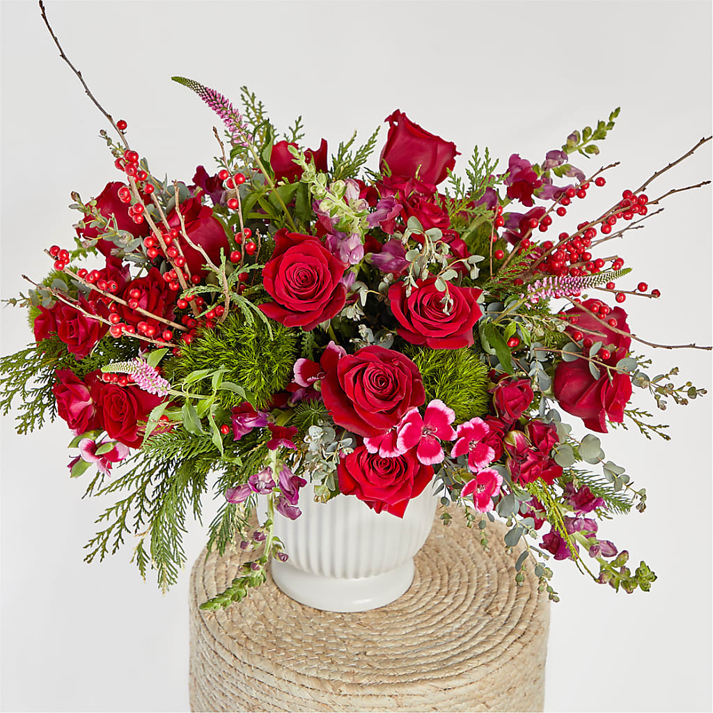 Big Red Bow Bouquet –  Floristo Bermeo Ii, Big Lake MN
