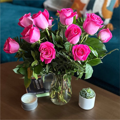 Long Stem Pink Rose Bouquet –  Floristo Bermeo Ii, Big Lake MN