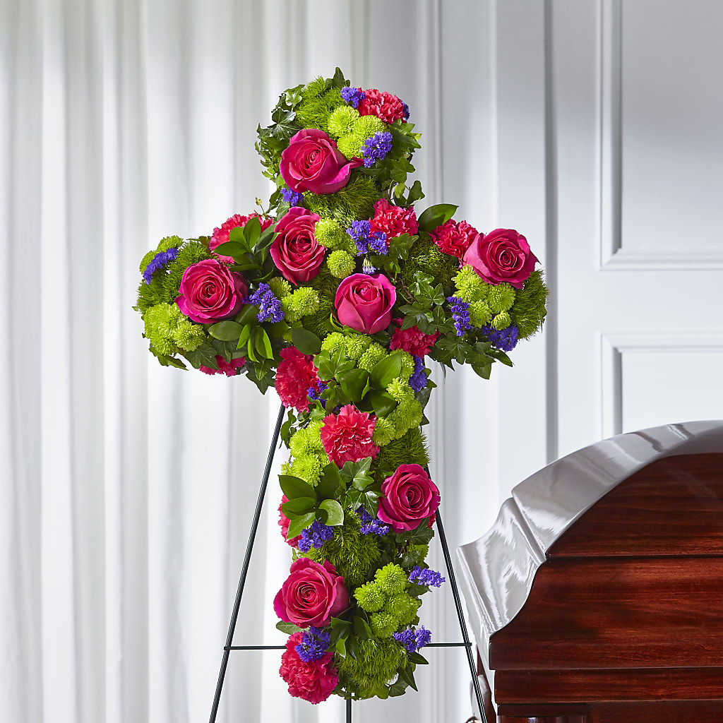 Tribute Rose Floral Cross –  Floristo Bermeo Ii, Big Lake MN
