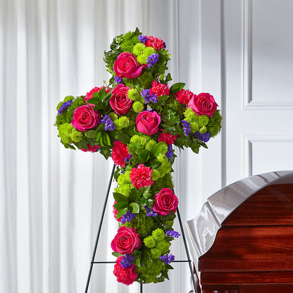 Tribute Rose Floral Cross –  Floristo Bermeo Ii, Big Lake MN