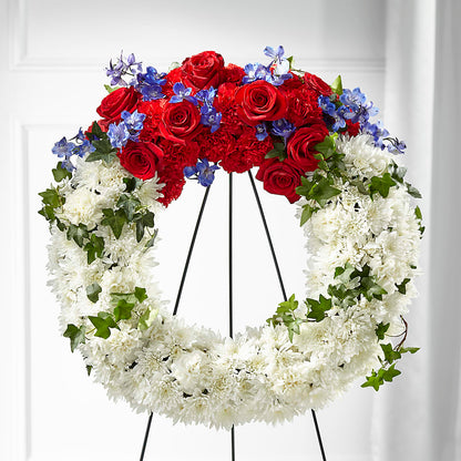 Patriotic Passion Wreath –  Floristo Bermeo Ii, Big Lake MN
