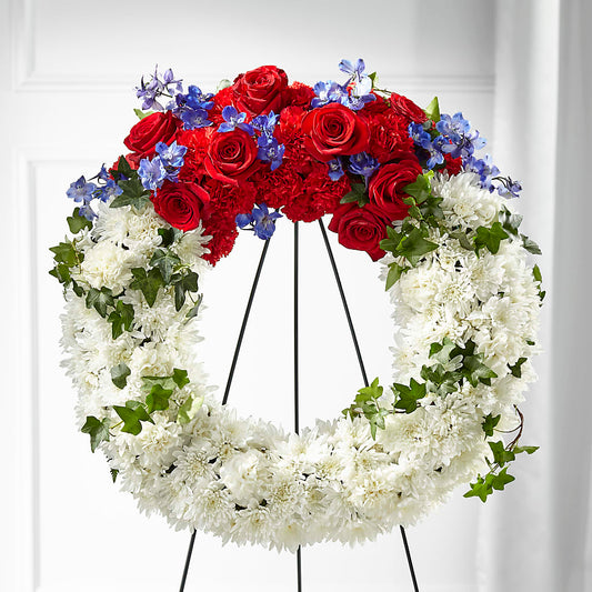 Patriotic Passion Wreath –  Floristo Bermeo Ii, Big Lake MN