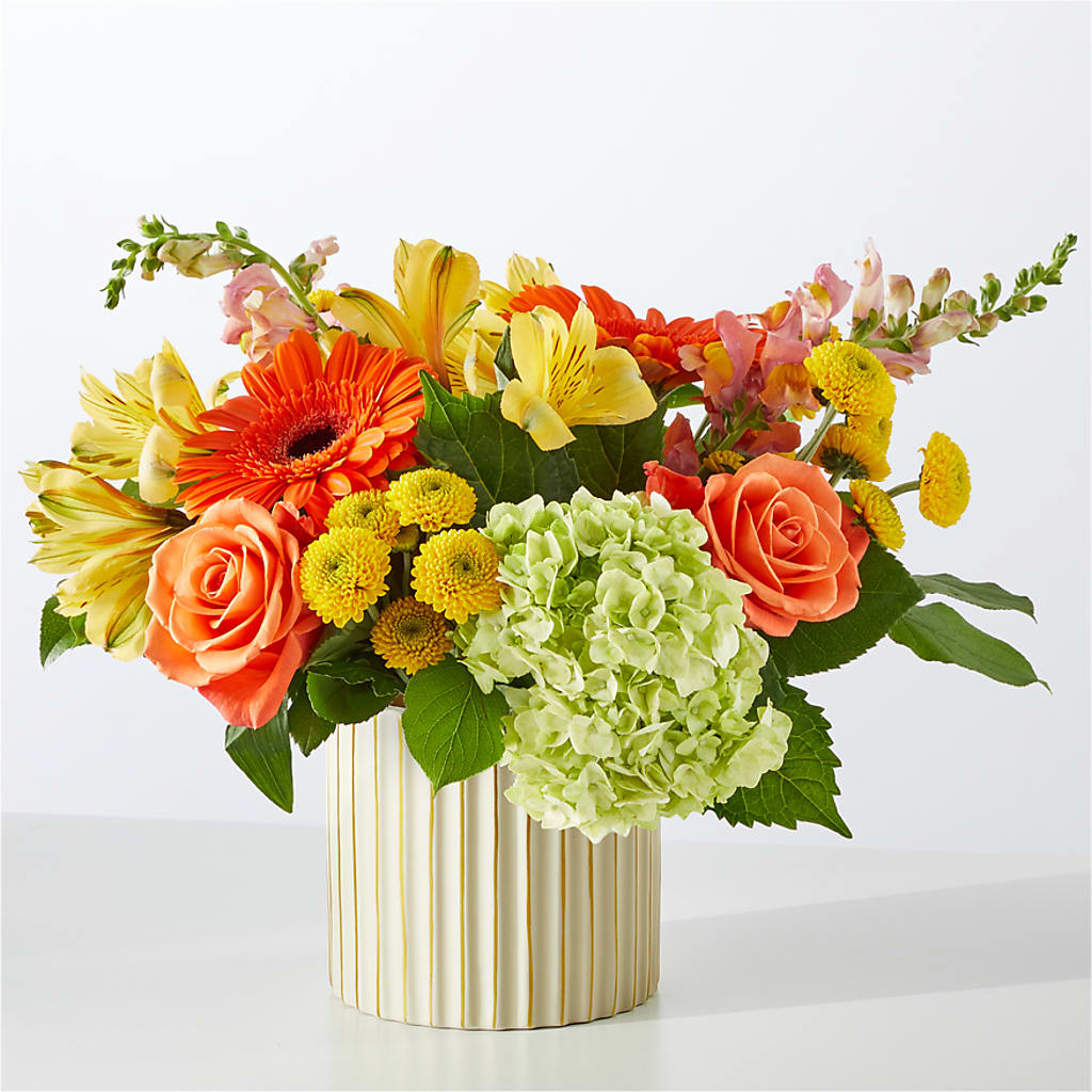 Autumn Sunshine Bouquet with Ivory Vase –  Floristo Bermeo Ii, Big Lake MN