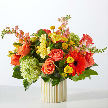 Autumn Sunshine Bouquet with Ivory Vase –  Floristo Bermeo Ii, Big Lake MN