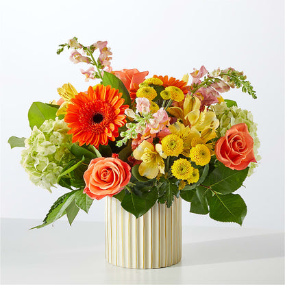 Autumn Sunshine Bouquet with Ivory Vase –  Floristo Bermeo Ii, Big Lake MN