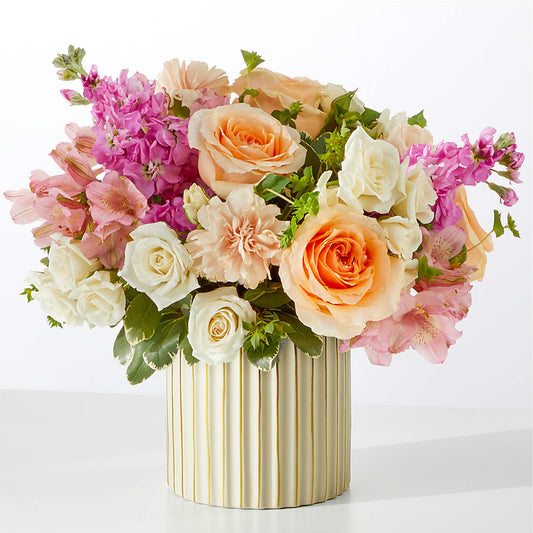 Paradise Bouquet with Ivory Vase – FLORISTO BERMEO II, Big Lake MN