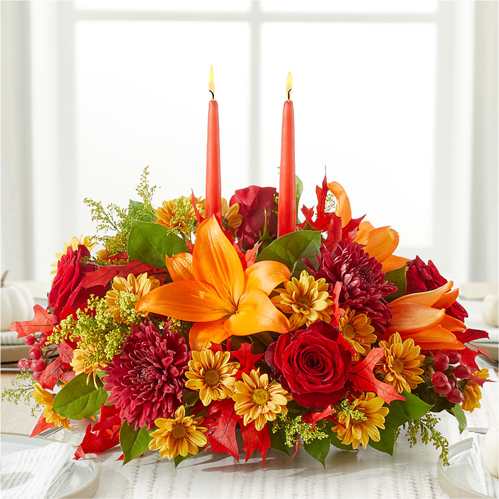 Autumn's Embrace Centerpiece –  Floristo Bermeo Ii, Big Lake MN