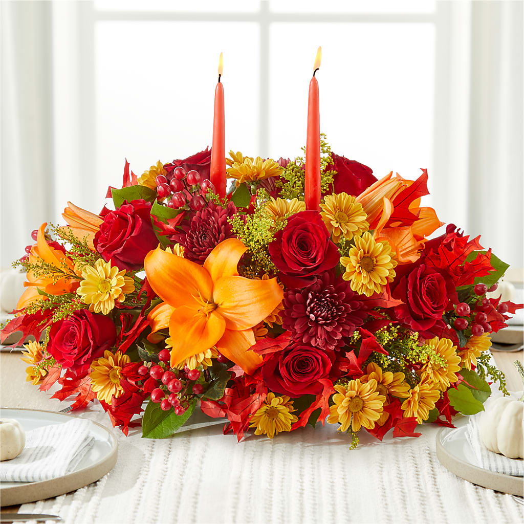 Autumn's Embrace Centerpiece –  Floristo Bermeo Ii, Big Lake MN