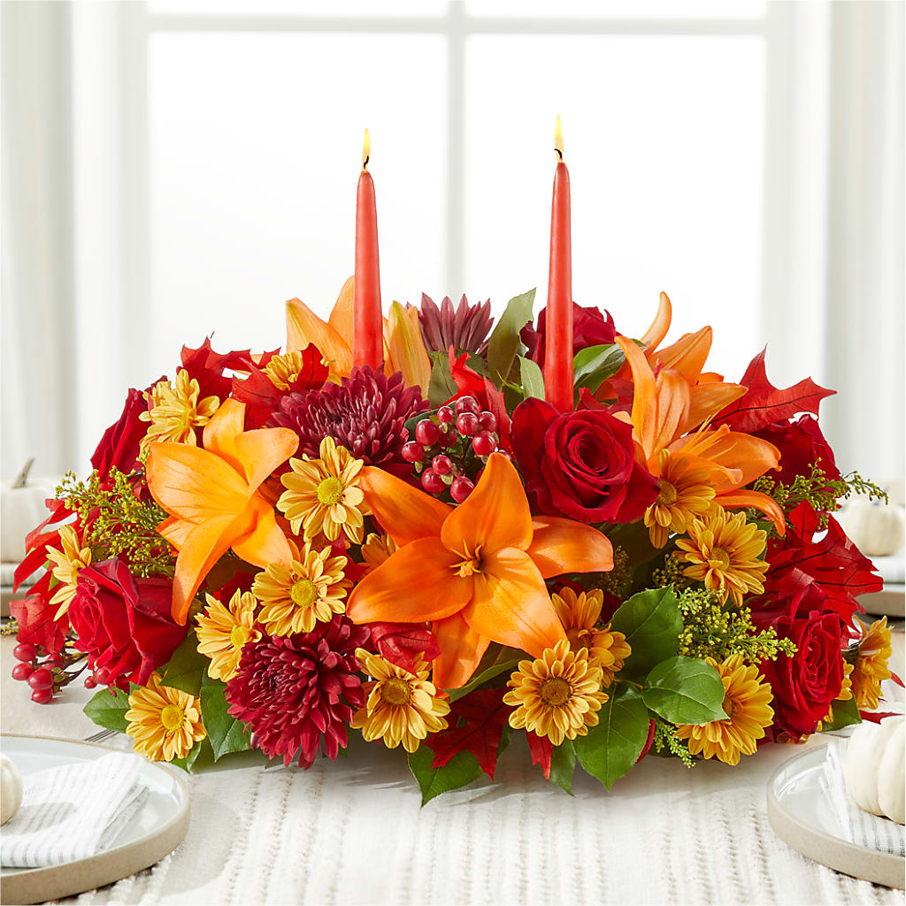 Autumn's Embrace Centerpiece –  Floristo Bermeo Ii, Big Lake MN