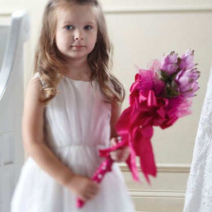 Sparkle Pink Flower Girl Bouquet –  Floristo Bermeo Ii, Big Lake MN
